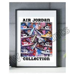 Denardai Nike Shoes Sneakers Air Jordan Wall Art Poster Print 11x14
